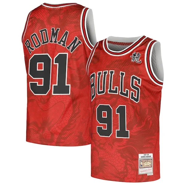 Dennis Rodman CHI Swingman Jersey - high-quality NBA - Red training