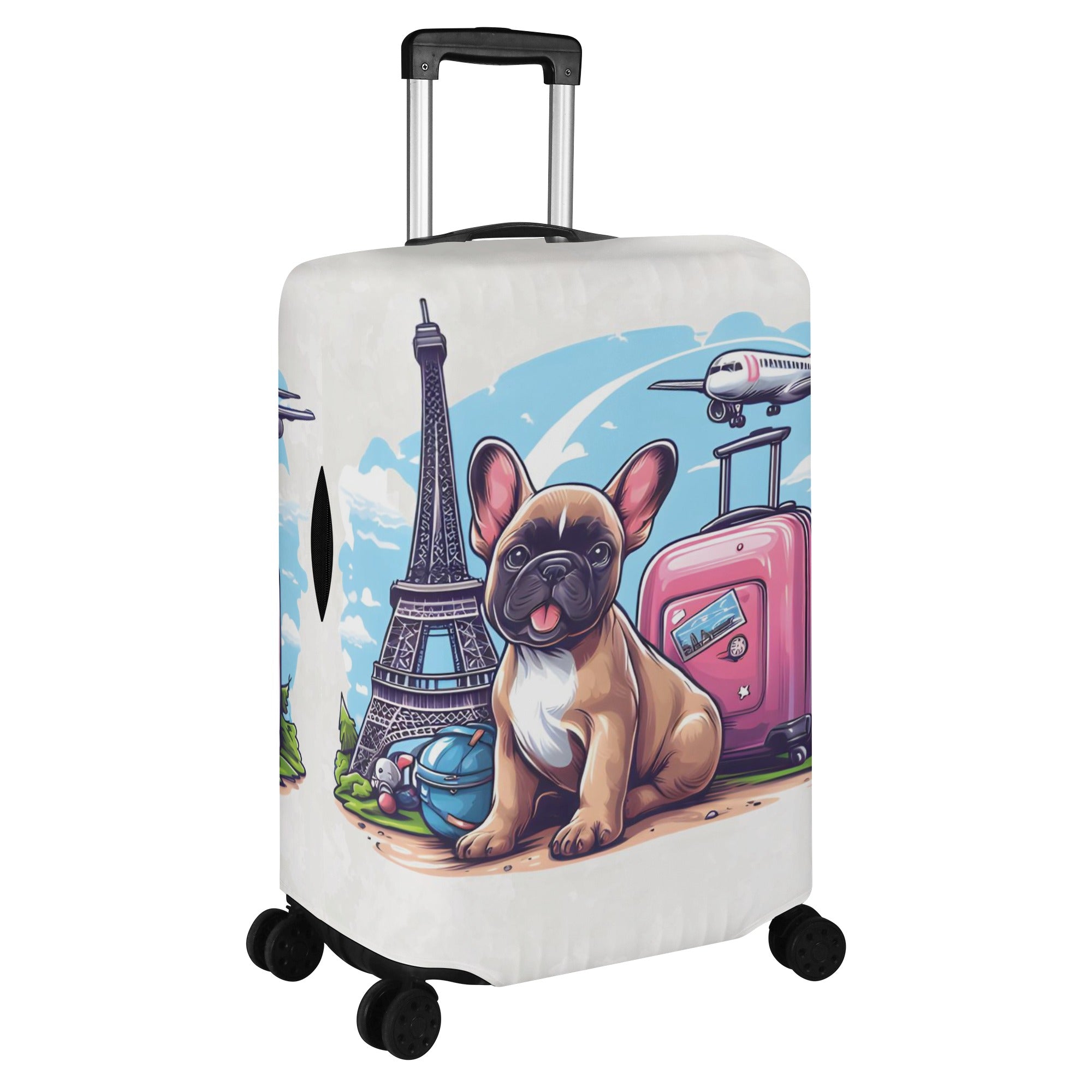 Comfortable French Bulldog Enzo - Premium Luggage Cover Indoor Use