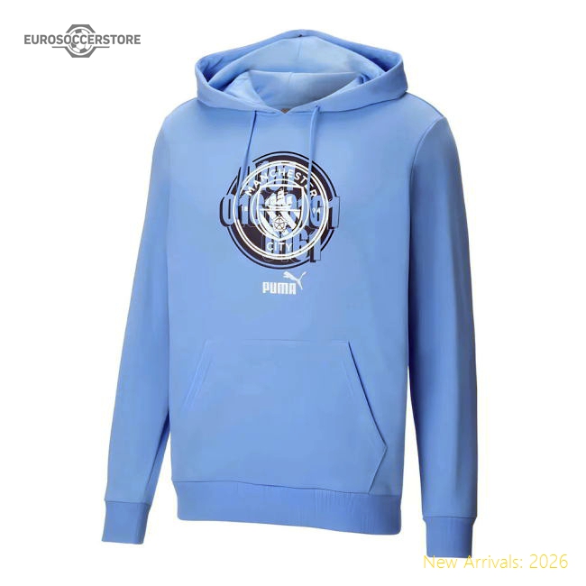 2024-2025 Man City ftblCulture Premium Hoody Light Blue