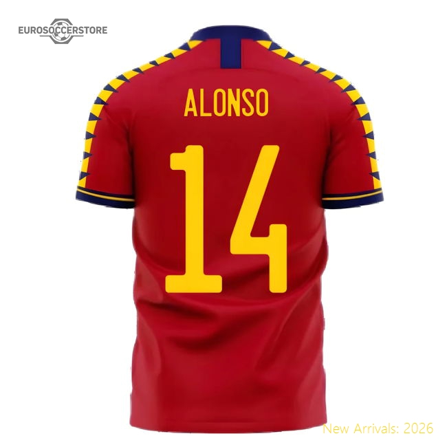 Spain 2025-2026 Home Concept Football Kit (Libero) (ALONSO 14)