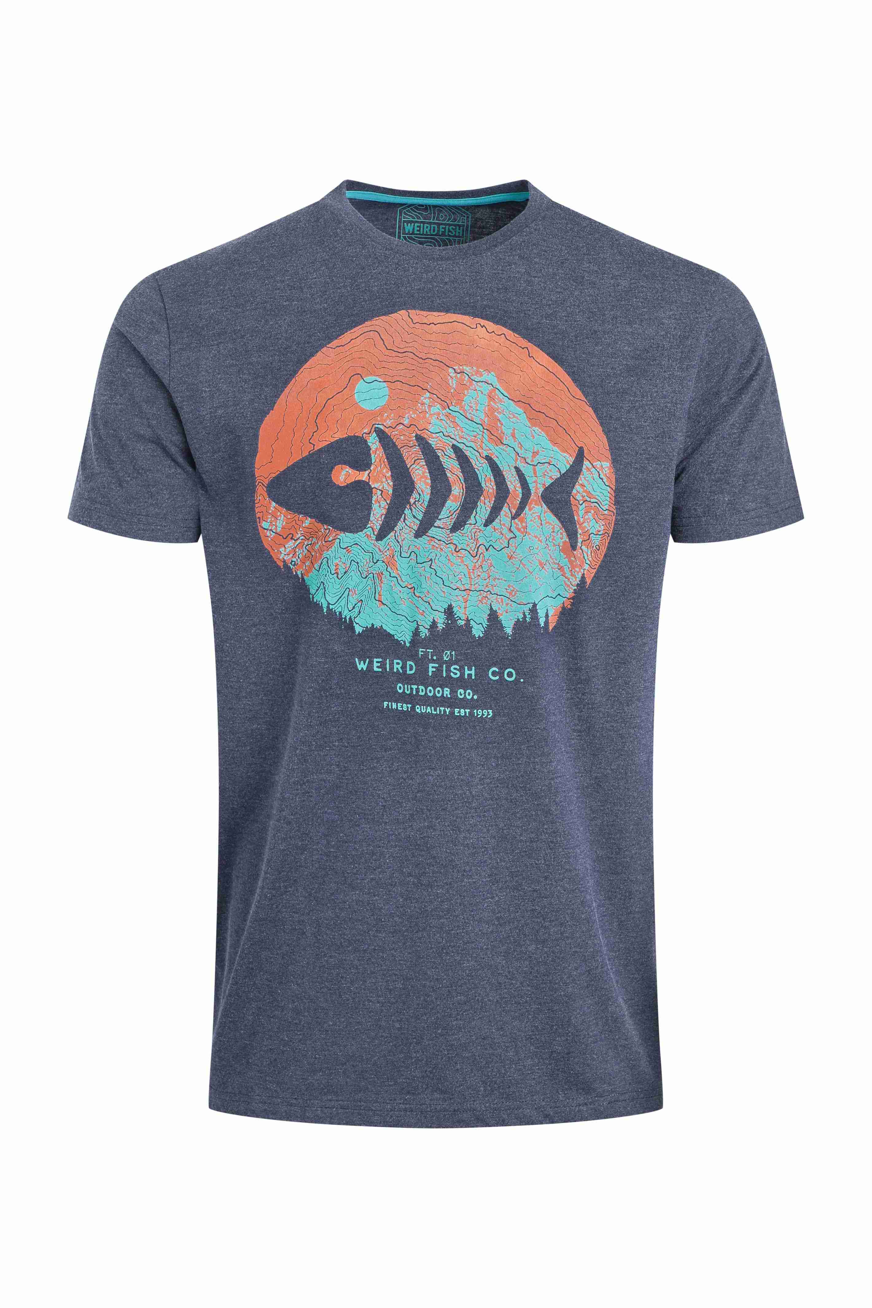 Explorer Front Print Graphic T-Shirt Navy