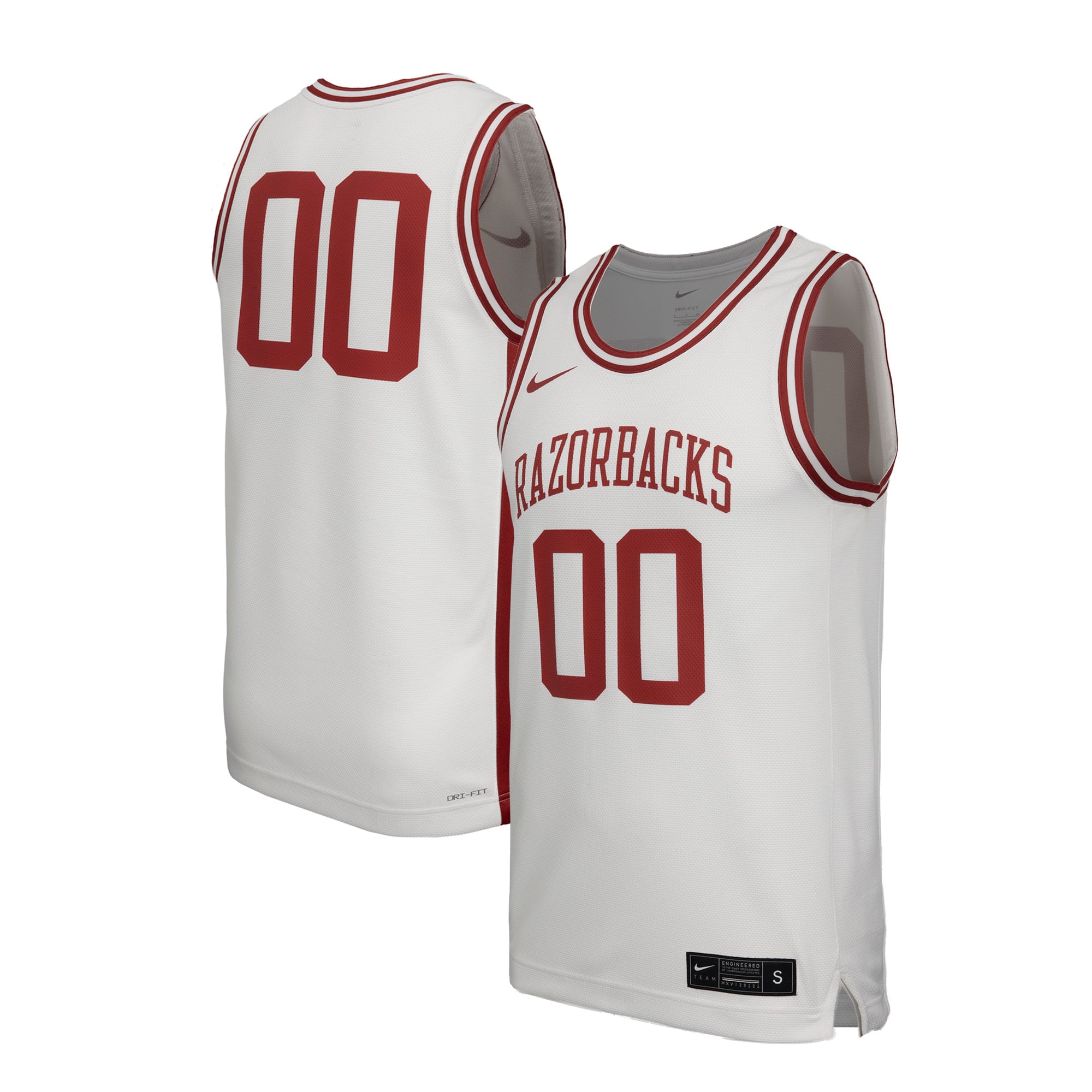 #1 Arkansas Razorbacks Nike Replica Basketball Jersey - White