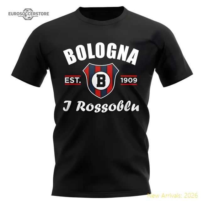 Match-Day Official Bologna Established Football T-Shirt (Black)