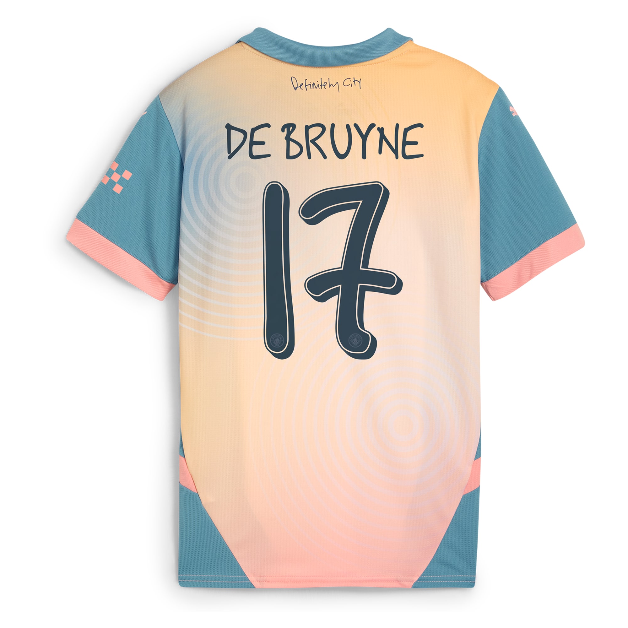 [SJH] Kevin De Bruyne #17 Manchester City Youth 2024/25 Fourth Replica Player Jersey - Blue