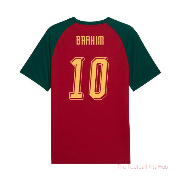2026-2027 Morocco Warm Up Jersey (Dark Crimson) (Brahim 10)