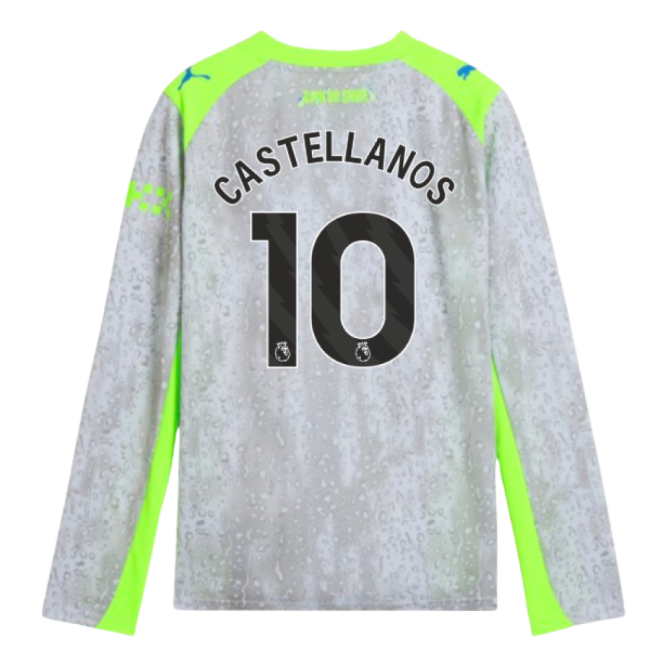 Kids Castellanos 10 Pro Style Man City Third Pro Level Shirt 2025-2026