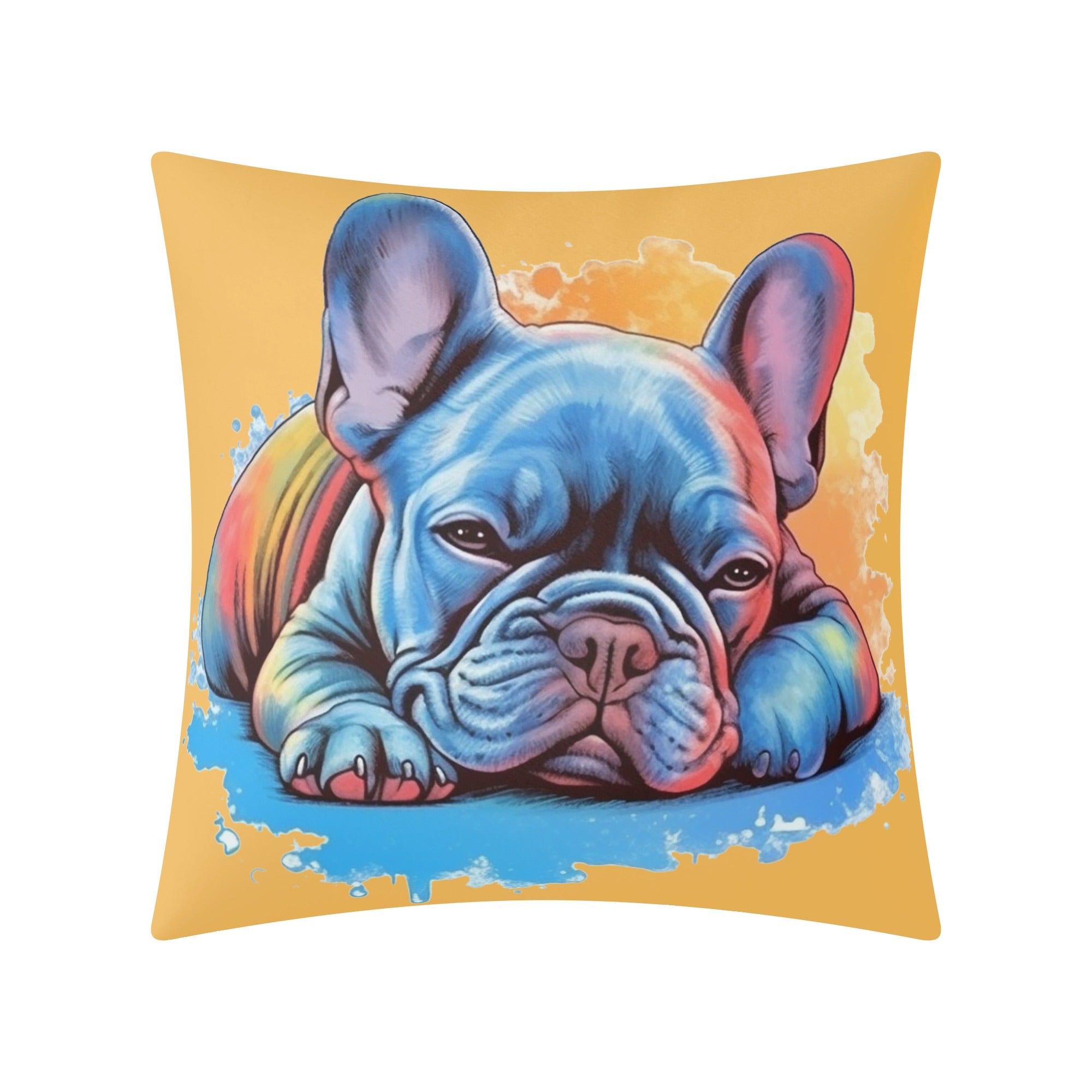 Fashion-Forward Everyday Lazy Frenchie - Pillow Cover for Dog Owners