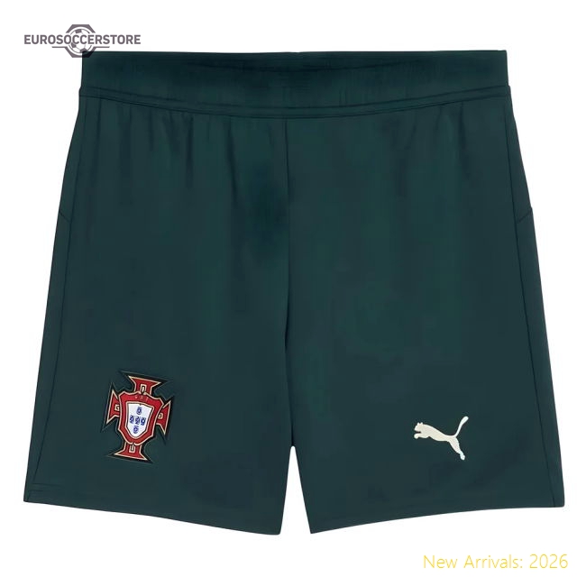 2025-2026 Portugal Home Shorts (Green) - Kids
