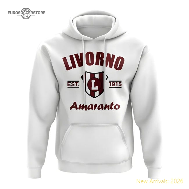 Genuine Best-Selling Livorno Established Football Hoody (White)