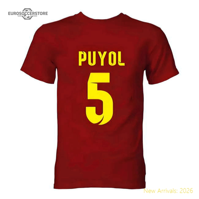Fcb Carlos Puyol Hero T-shirt (red) - Unique Style - Unique Style