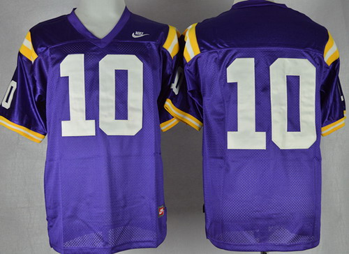 Men's LSU Bayou Bengals Purple 2024 high quality Anthony Jennings #10