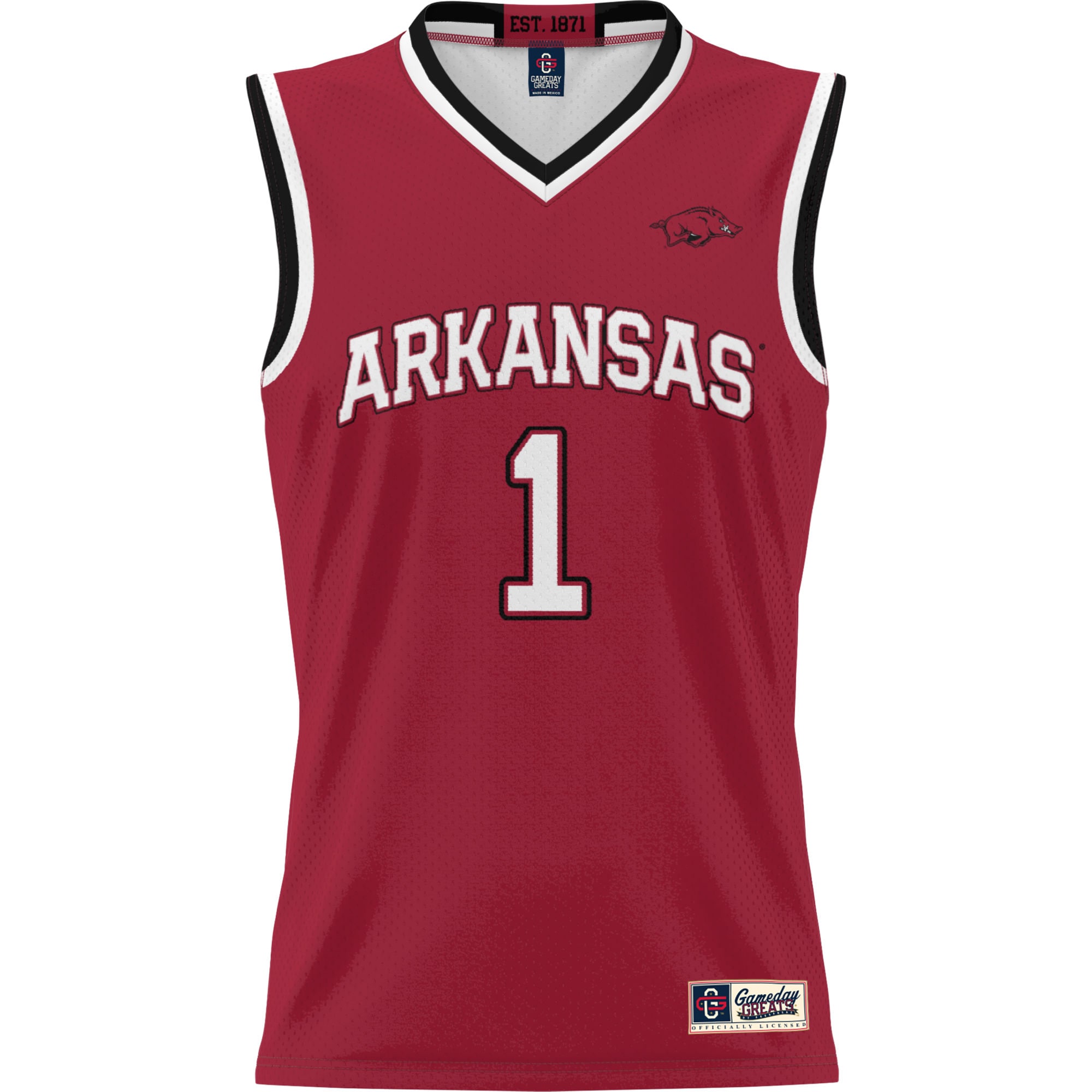 [DDG] Arkansas Razorbacks GameDay Greats Youth Lightweight Basketball Jersey - Cardinal