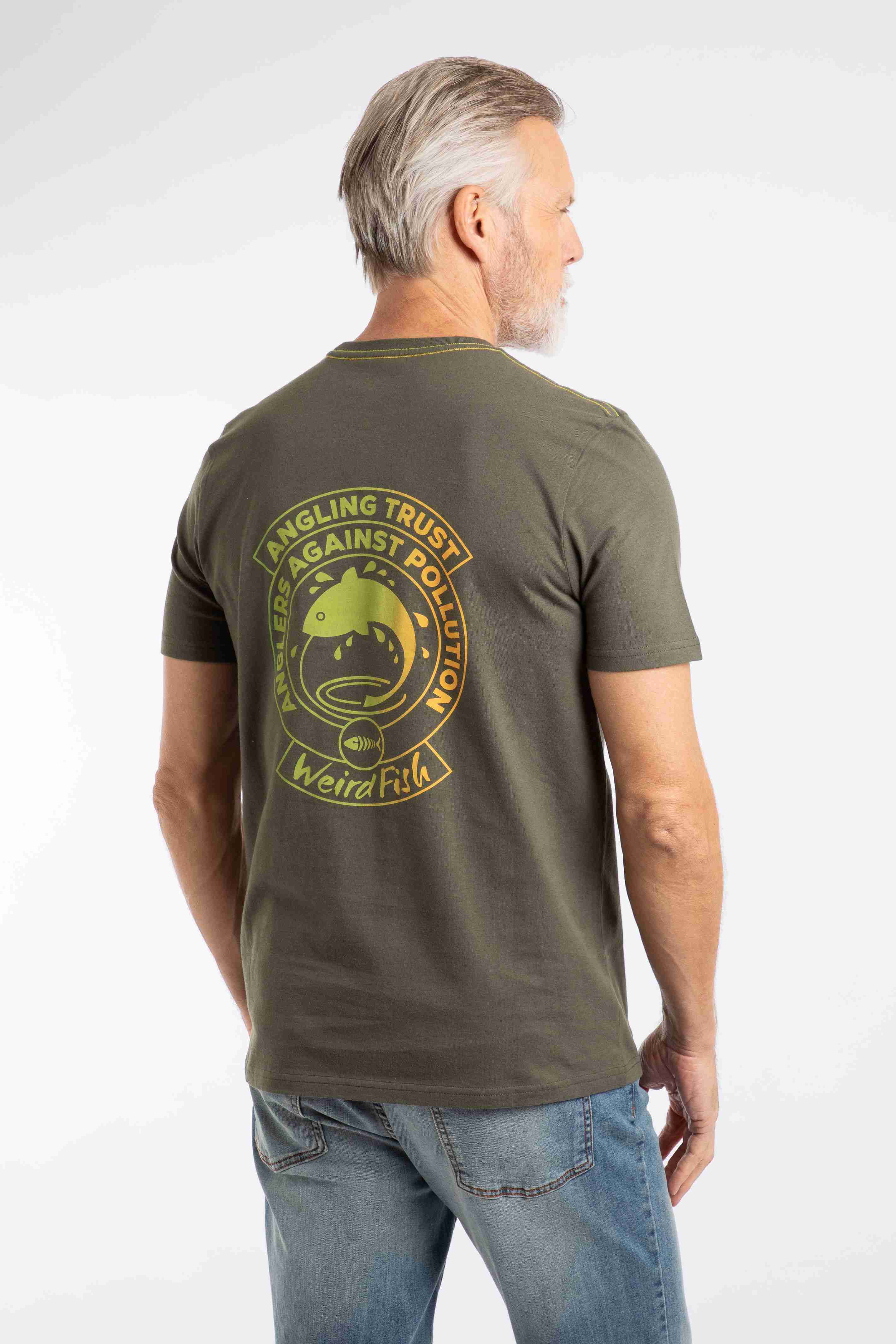 Angling Trust Back Print Graphic T-Shirt Fir Green