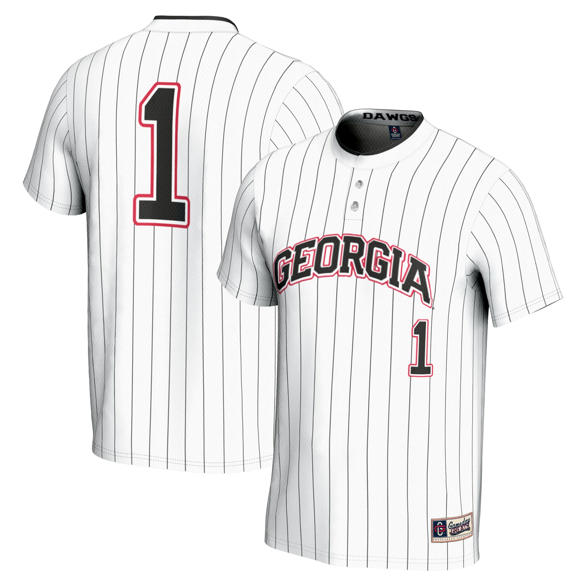 [NJP] Georgia Bulldogs GameDay Greats Unisex Lightweight Softball Jersey - White