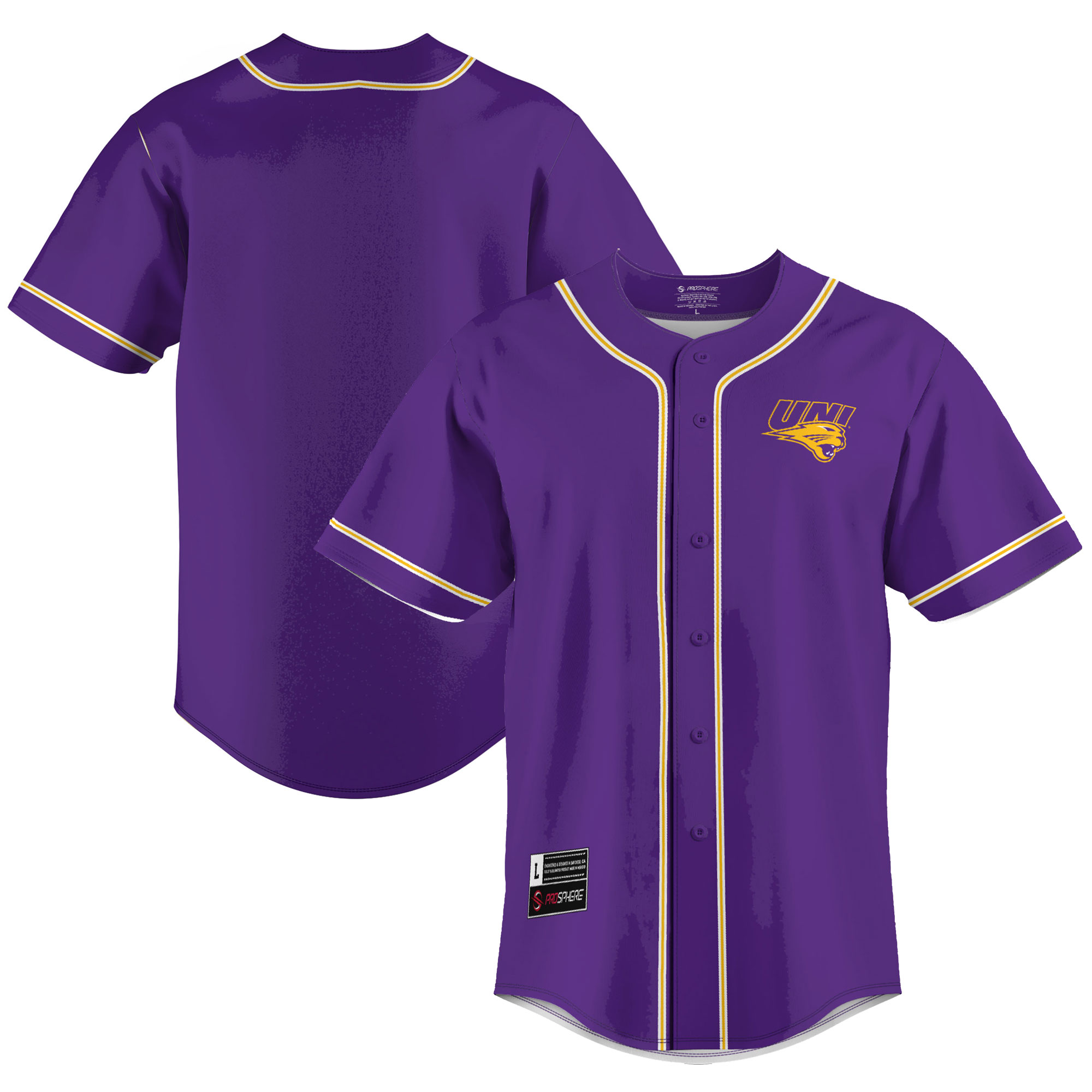 [NJP] Youth Northern Iowa Panthers GameDay Greats Lightweight Baseball Jersey - Purple