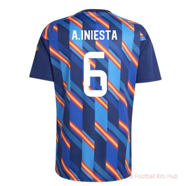 2026-2027 Spain Pre-Match Shirt A Iniesta #6 National Team Jersey