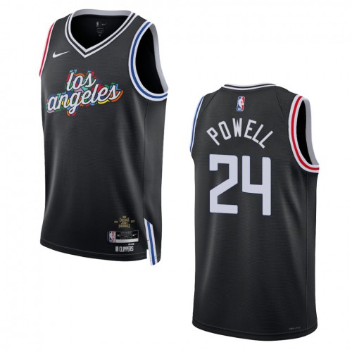 Los Angeles Los Angeles Clippers #24 Norman Powell Unisex Nike Black 2022-23 Swingman Jersey ¨C City Edition Mens
