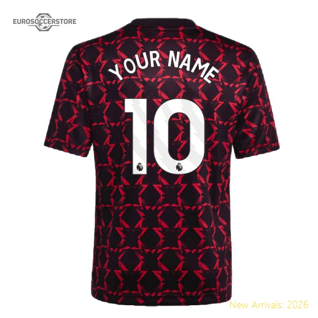 2024-2025 Man Utd Pre-Match Shirt (Black) - Kids (Your Name)