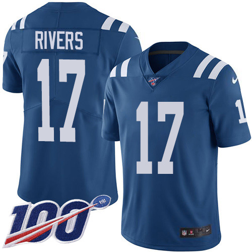NFL I C Colts Philip Rivers #17 Blue Limited Game Jersey - Premium