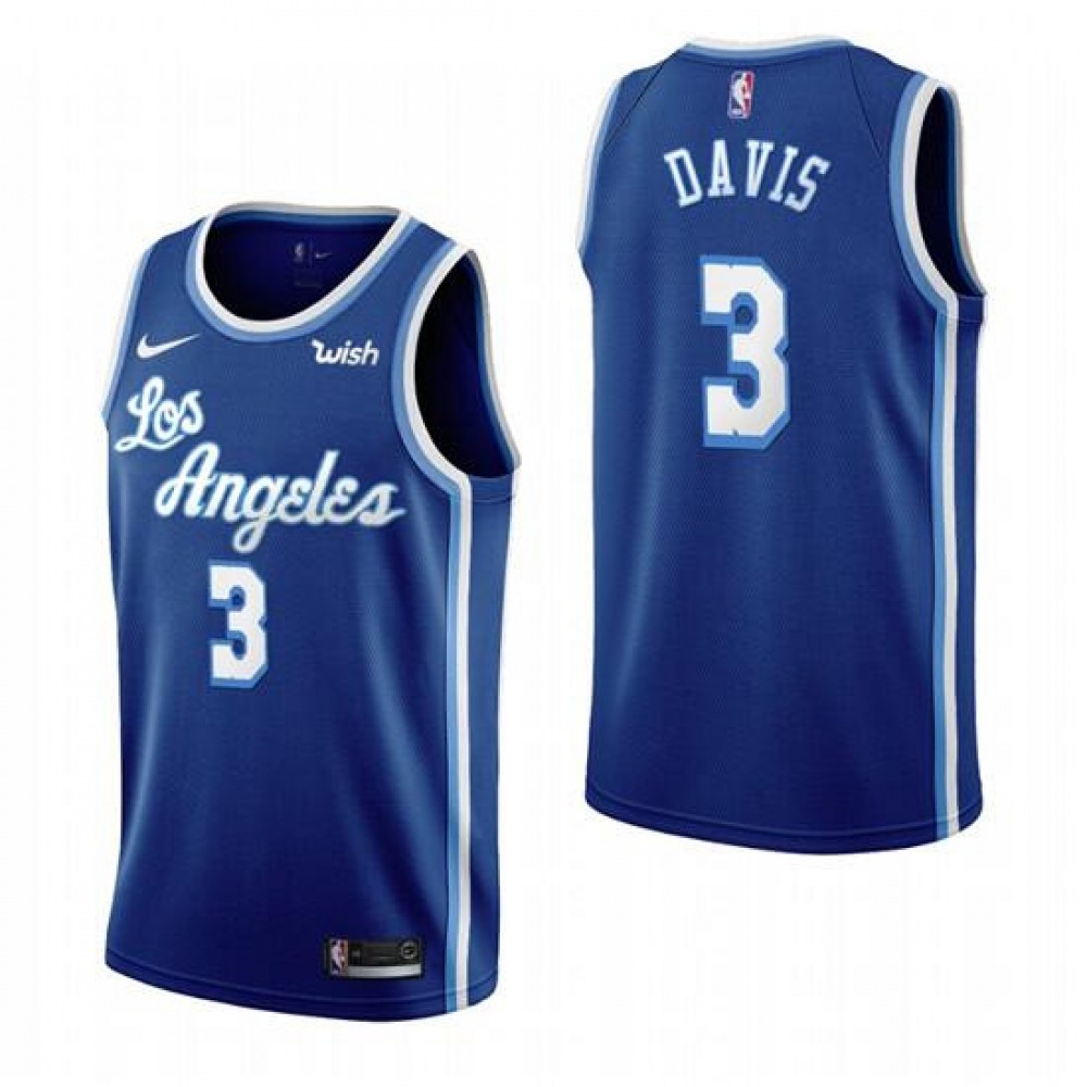 Performance Premium Men's LAL #3 Anthony Blue Basketball Jersey