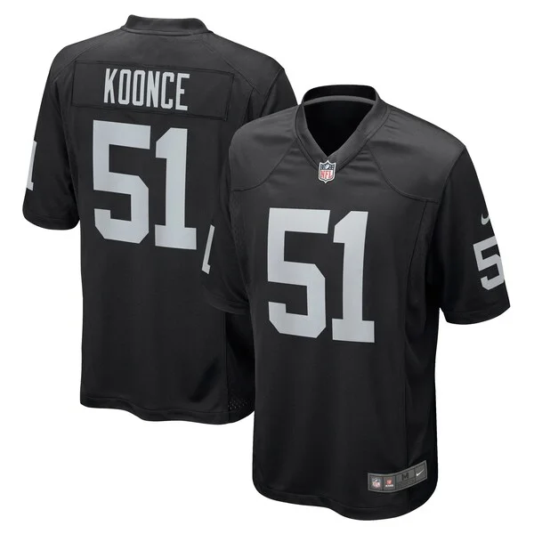 None Malcolm Koonce Game Jersey - Black | NFL Player Jersey | NFL Foot