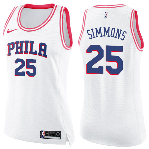 Elite Sixers #25 Ben Simmons 2024 Icon NBA Swingman Jersey White -