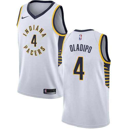 Official IND #4 Victor Oladipo 2024 Icon NBA Swingman Jersey White -