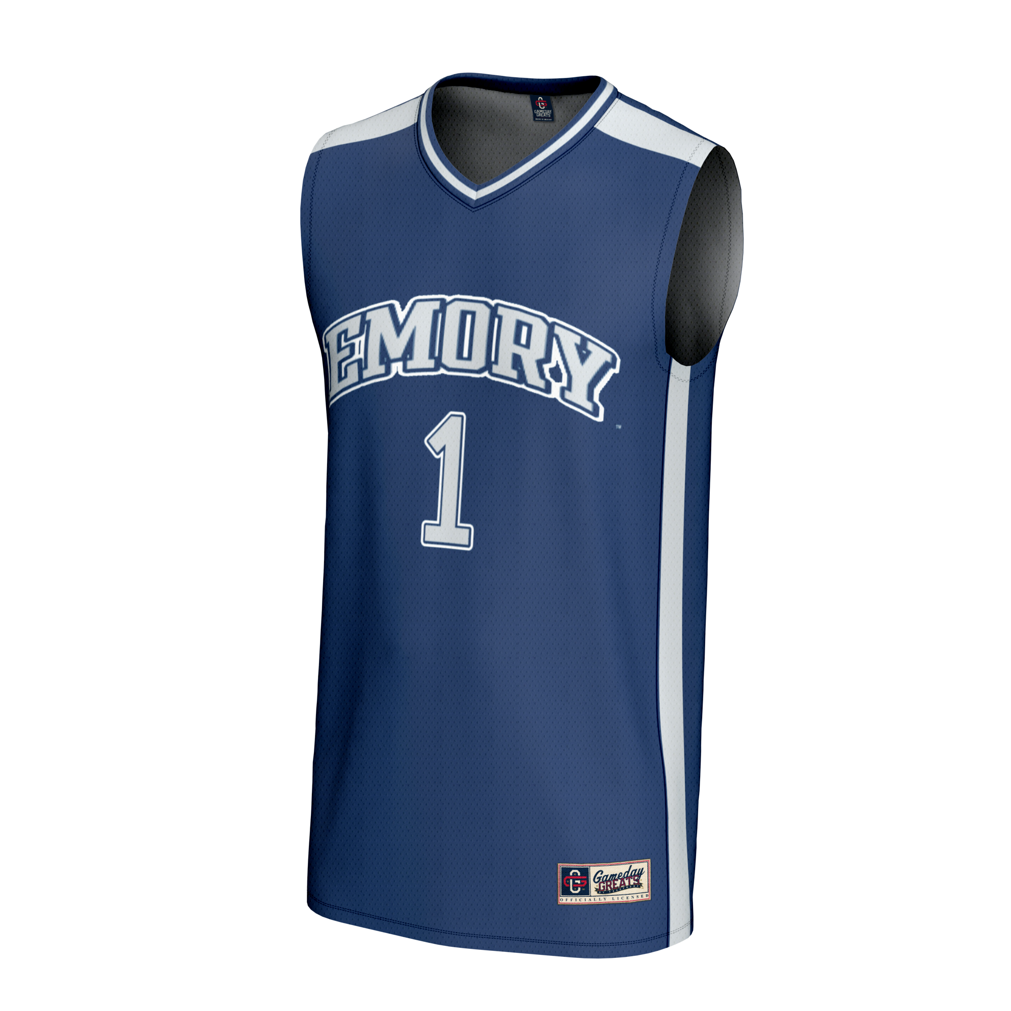 [NJP] Emory Eagles GameDay Greats Unisex Lightweight Collegiate Basketball Fashion Jersey - Blue