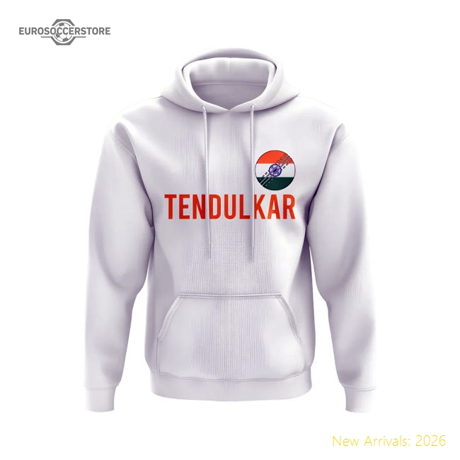Outstanding Sachin Tendulkar Blue Tigers Name Hoody (white)