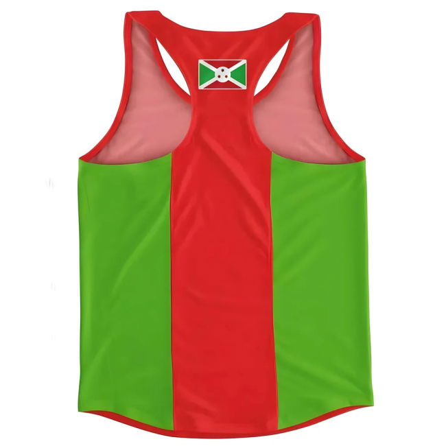 Climate-Control Burundi Flag Running Vest Fan-Favorite Aero-Dynamic