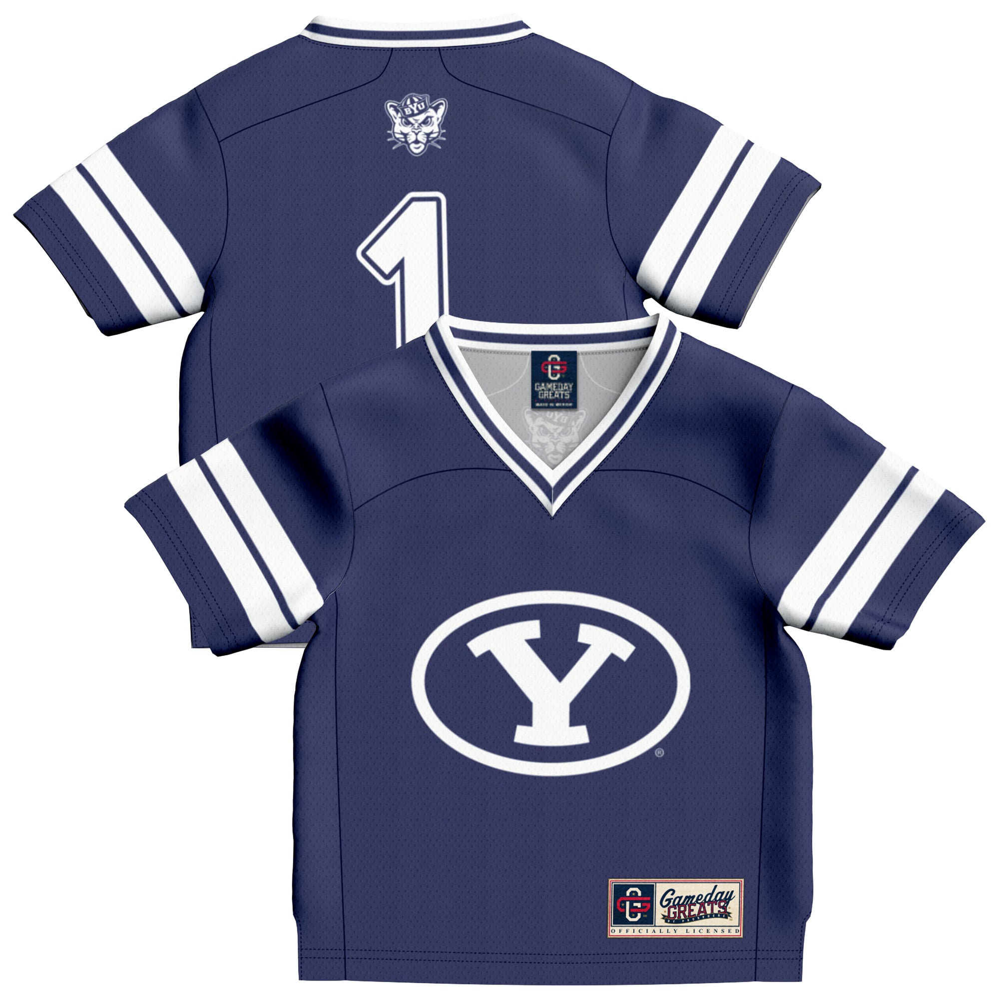 Infant #1 Navy BYU Cougars Collegiate Football Fashion Jersey