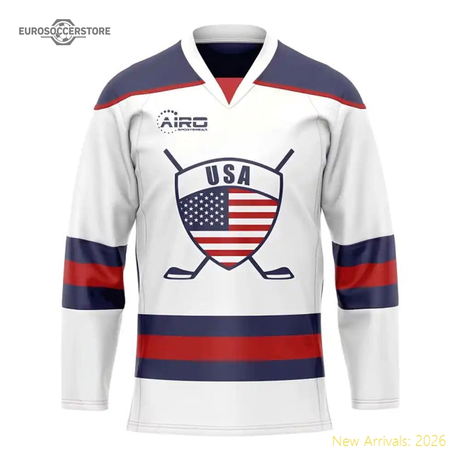 United States Home Ice Hockey Kit Game Wear Jersey