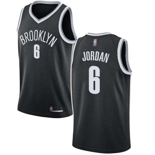 Nike Brooklyn Nets #6 DeAndre Jordan Black Youth NBA Swingman Icon Edition Jersey Youth
