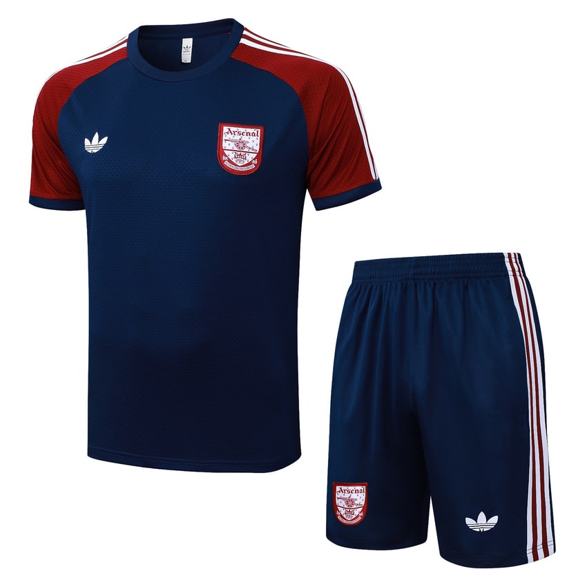 Arsenal 2025 2026 Blue Red Jersey Shorts Kit