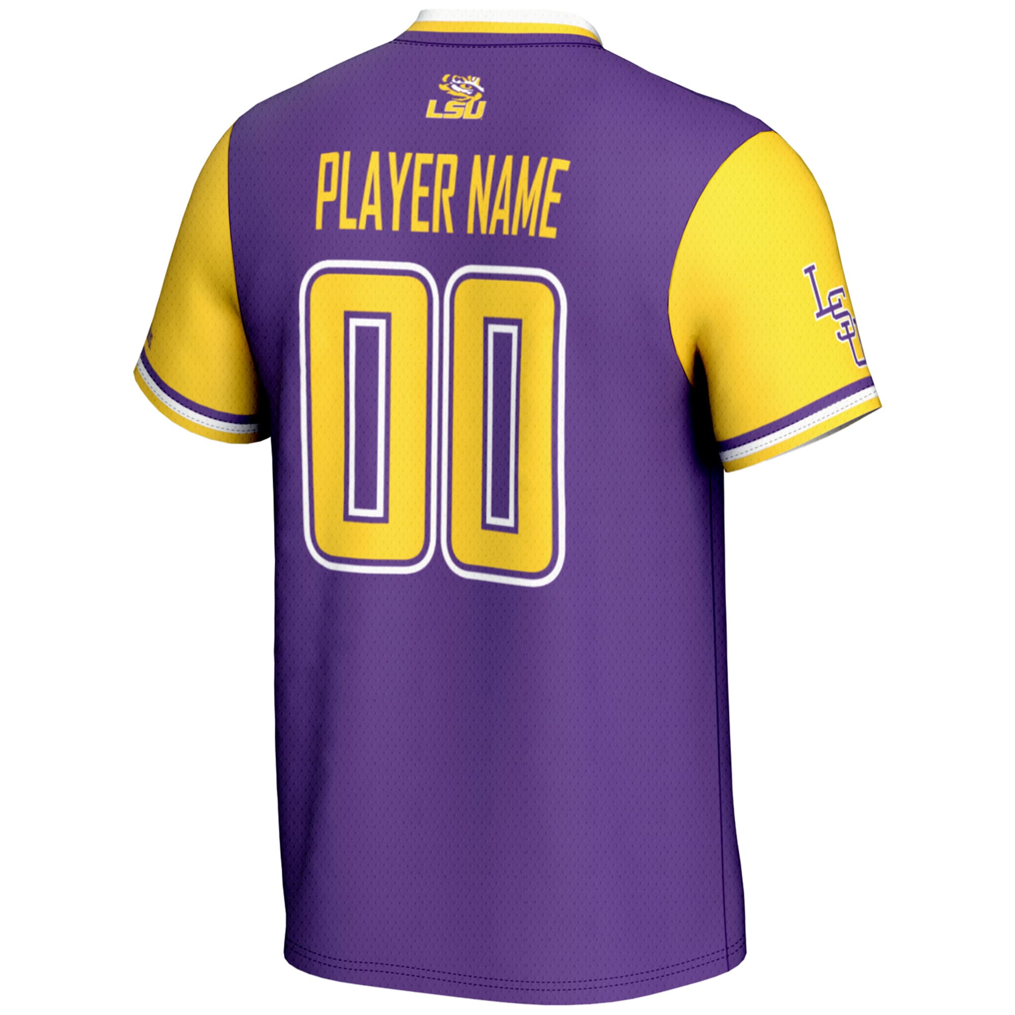[NJP] LSU Tigers GameDay Greats Youth NIL Pick-A-Player Lightweight Softball Jersey - Purple