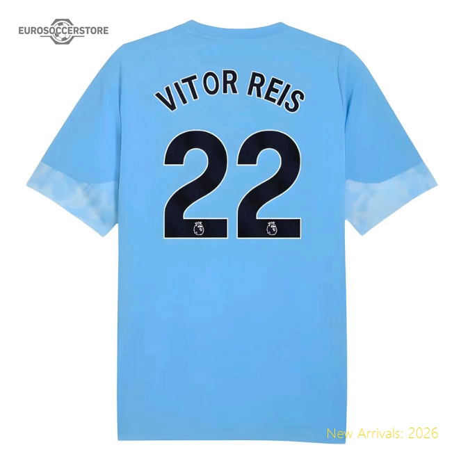 2025-2026 City Man Training Jersey (Light Blue) - Kids (Vitor Reis 22)
