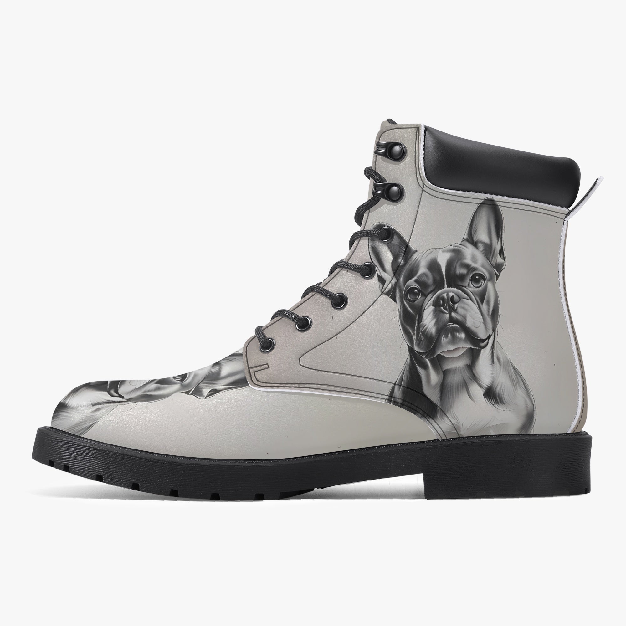 French Bulldog Lover Camilla Casual Leather Boot Perfect Gift Idea