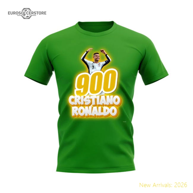 Xsb (3-4 Years) T-Shirt Cristiano Ronaldo 900 Career Goals Green