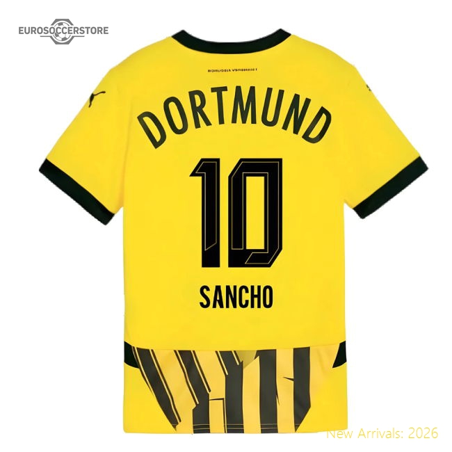 Football Team Kids Gentle Sancho Jersey 2024-2025 Stretchy