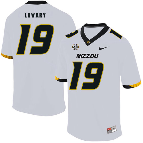 Men's None White 2024 game jersey Jack Lowary #19 authentic Jersey