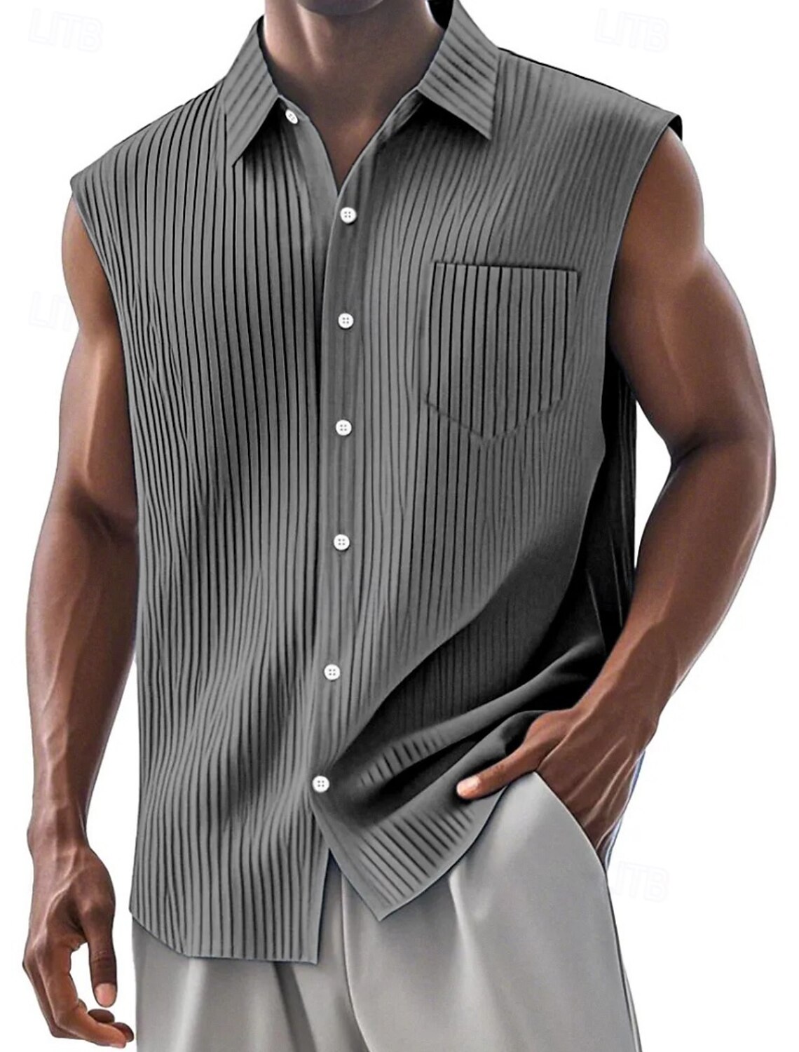 Men's Shirt Button Down Casual Corduroy Blue Black White Red Green