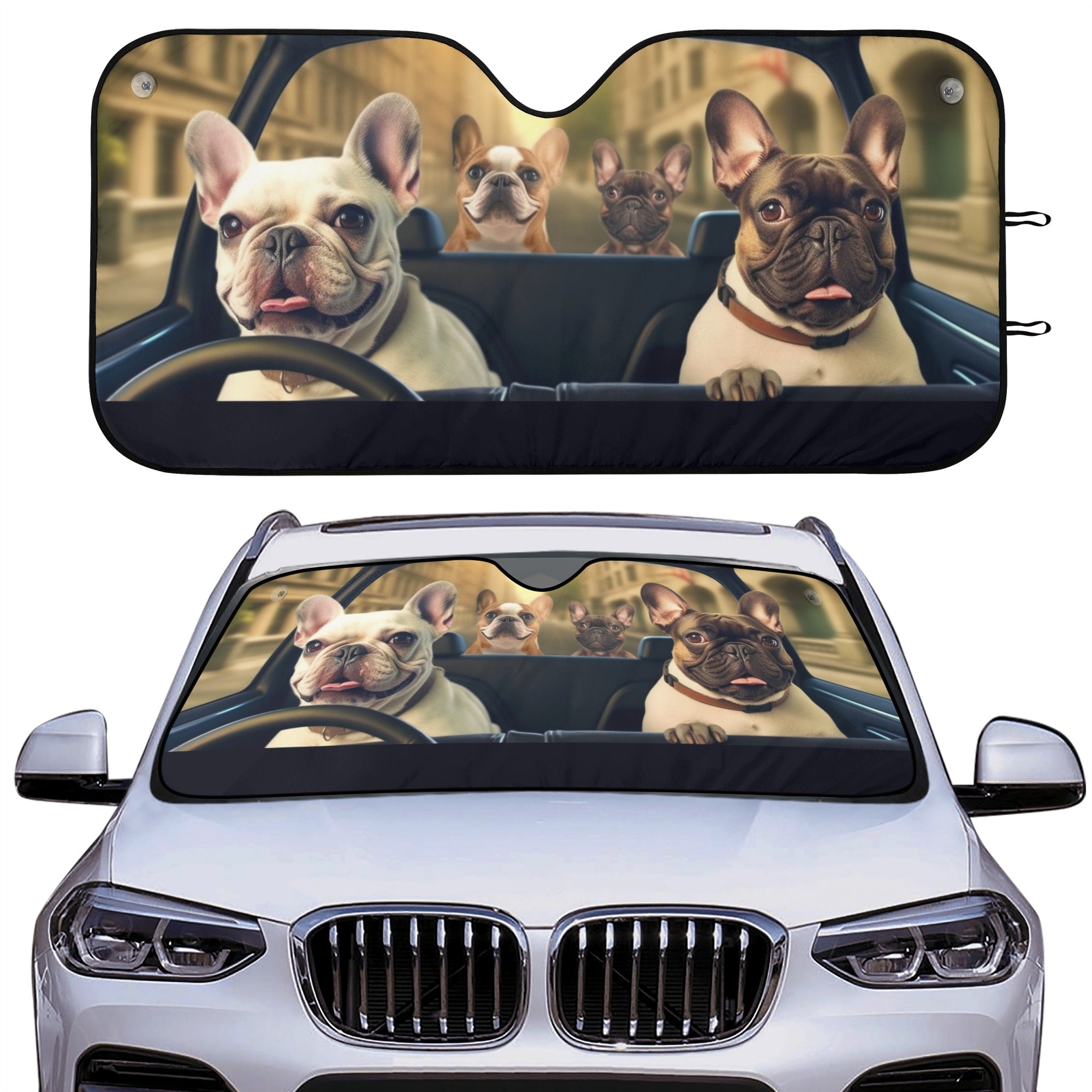 Street-Ready Frenchie-Fan Stella - Car Auto Sun Shade as a Gift Stylish