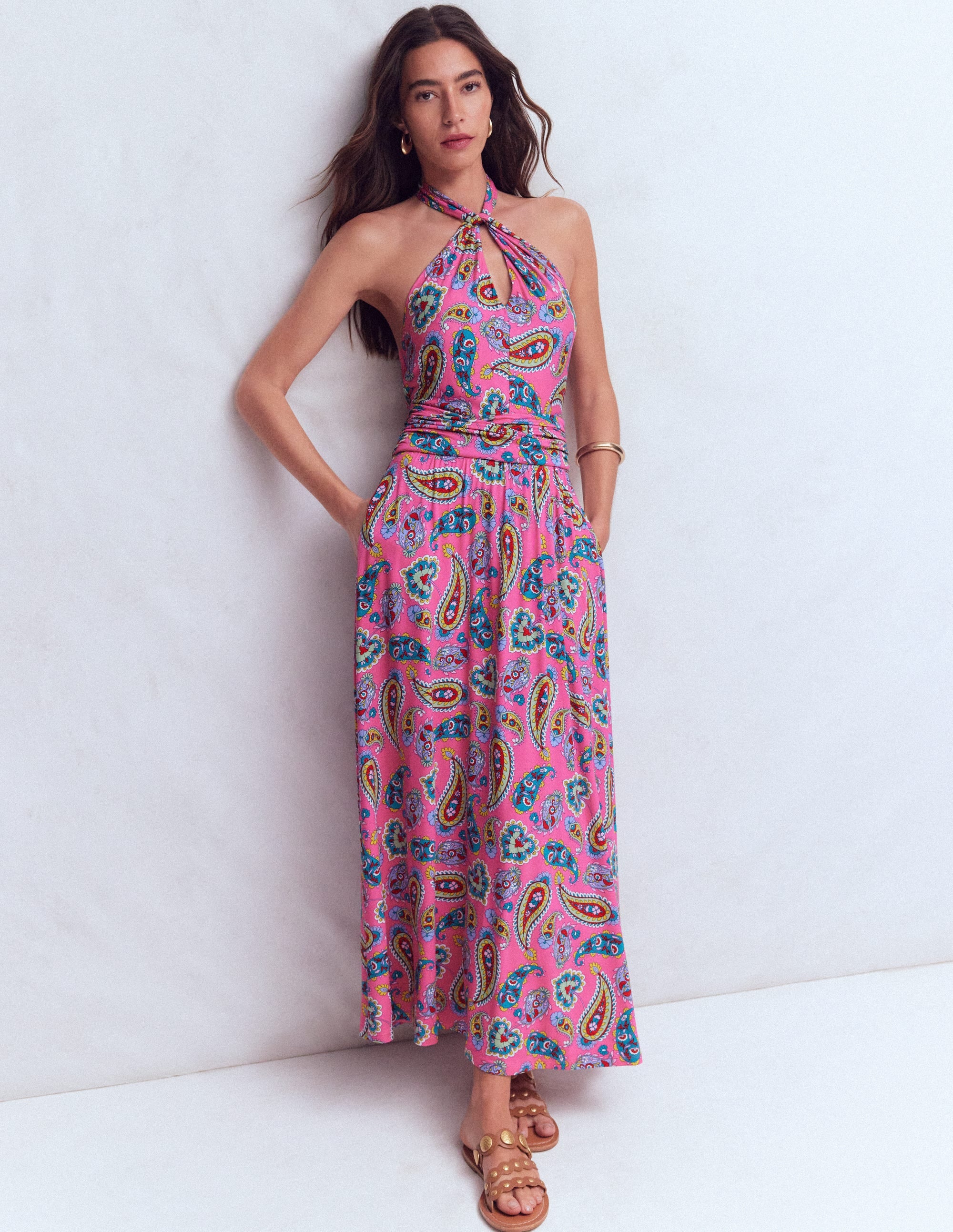 Sydney Twist Neck Jersey Dress