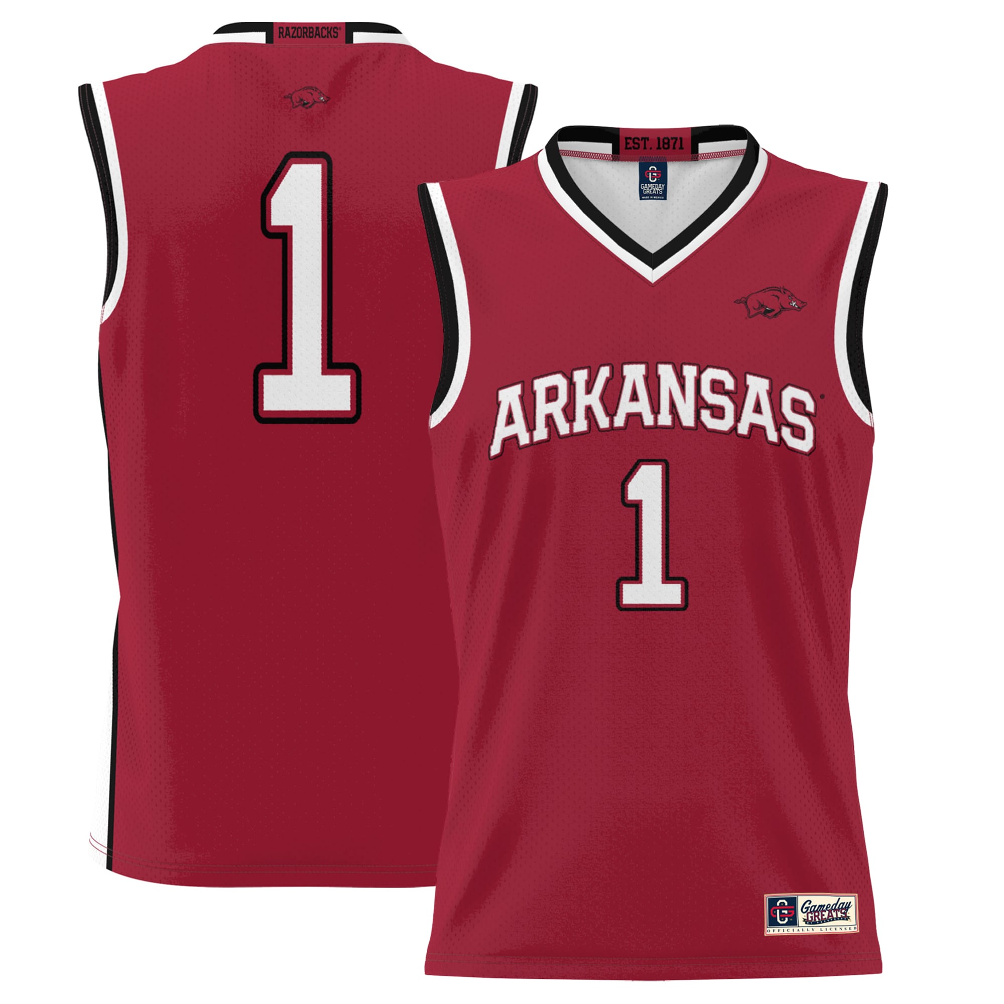 [NJP] Arkansas Razorbacks GameDay Greats Youth Lightweight Basketball Jersey - Cardinal