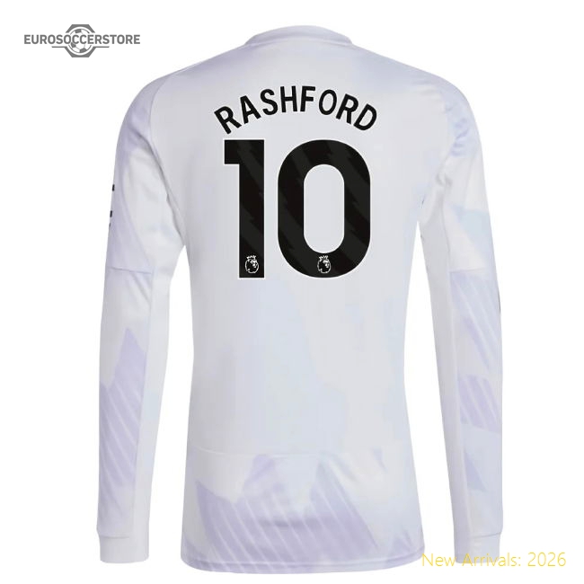 2025-2026 Man Utd Long Sleeve Away Shirt (rashford 10) - Match Day Jersey