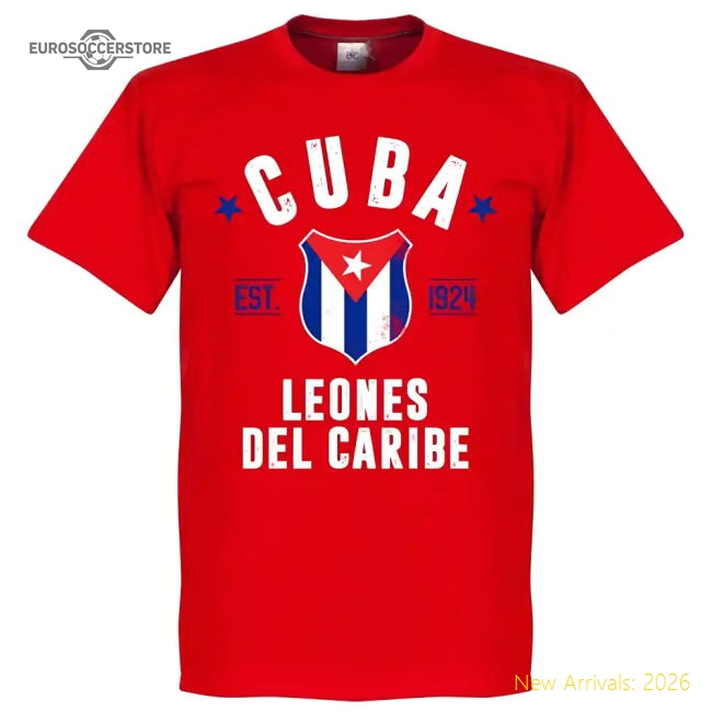 Outstanding Cuba Established T-shirt - Red - Economical