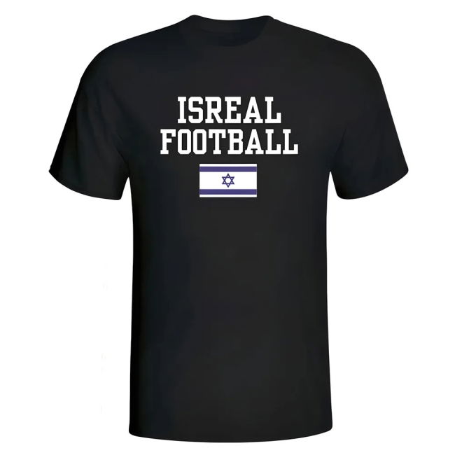 Isreal Football T-Shirt - Black Netherlands Netherlands