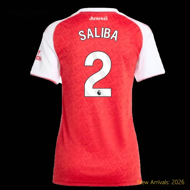 Arsenal Womens Saliba Comfortable Jersey Performance Fabric