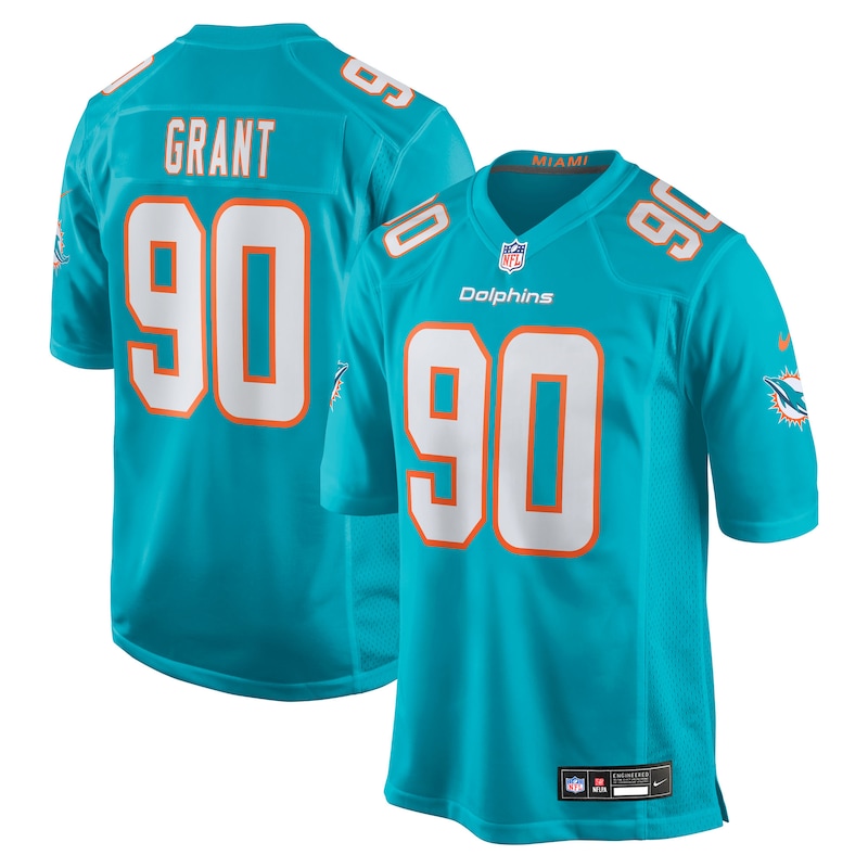 None Kenneth Grant MIA Dolphins Premium Fan Apparel for NFL Fans