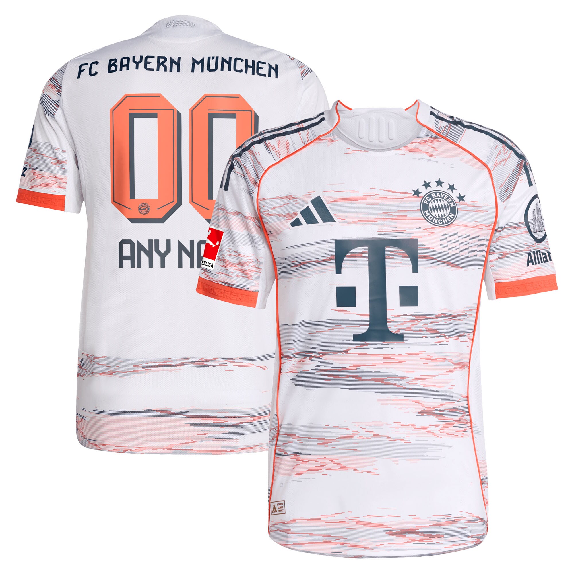 [SJH] Bayern Munich 2025/26 Away Authentic Custom Jersey - White